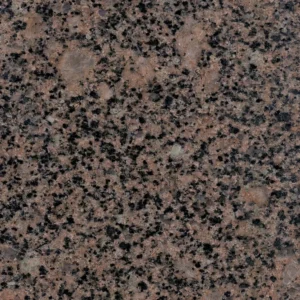 Granite Grey Galaxy: Brown and black granite countertop with speckled pattern