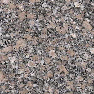 Granite Gandolla: Close-up of polished granite countertop featuring a blend of gray, beige, and black flecks.