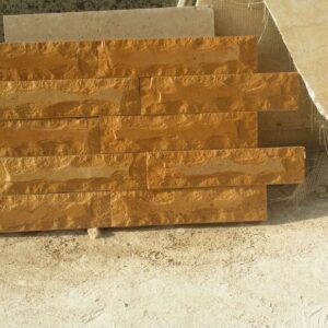 Marble Golden Sina wall tiles: Golden brown textured stone tiles, perfect for interior or exterior wall cladding.
