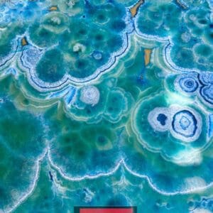 0040 Blue Onyx Slab: Stunning blue and green marble and granite stone slab, ideal for countertops or backsplashes.