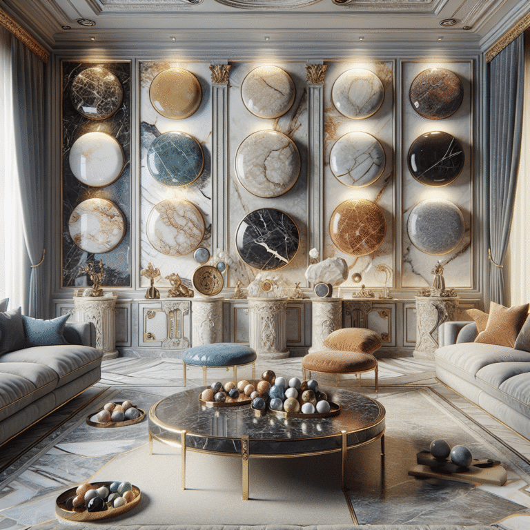Marble, Granite Luxury living room with marble accents in Egypt